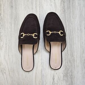 Cushionaire Chocolate Brown Mules Size 8.5